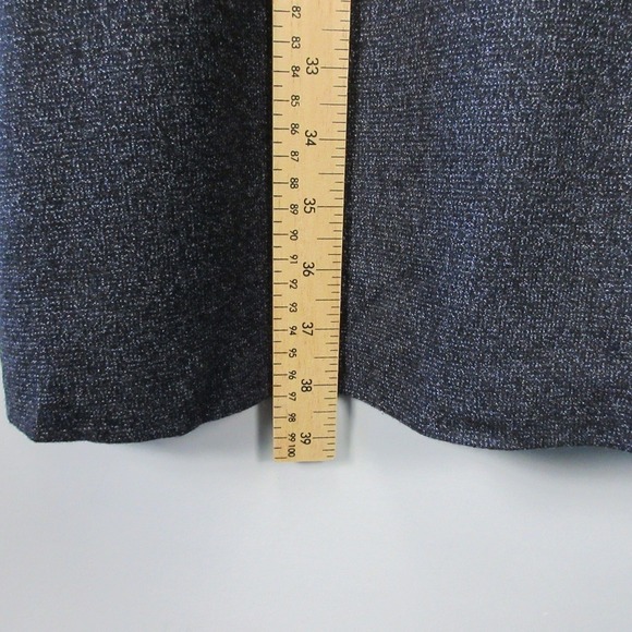 Theory Miyani Wool Blend Dress 10 V-Neck Blue Office Siren Sheath Mini 418 - Picture 8 of 11